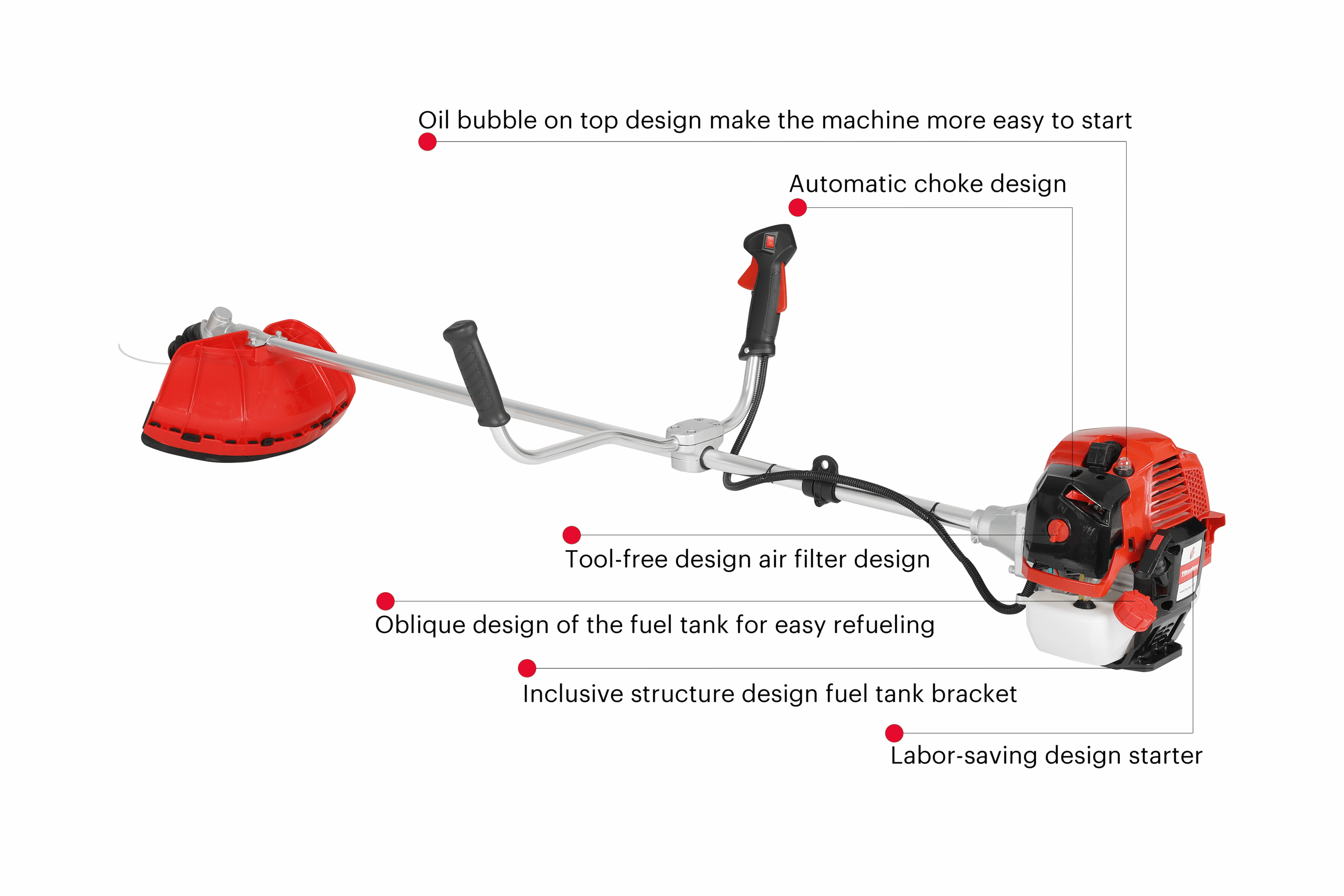 Desbrozadora, desbrozadora y cortadora de malezas de 43 cc y 52 cc, nueva tecnología, buen diseño, bricolaje, OEM y ODM