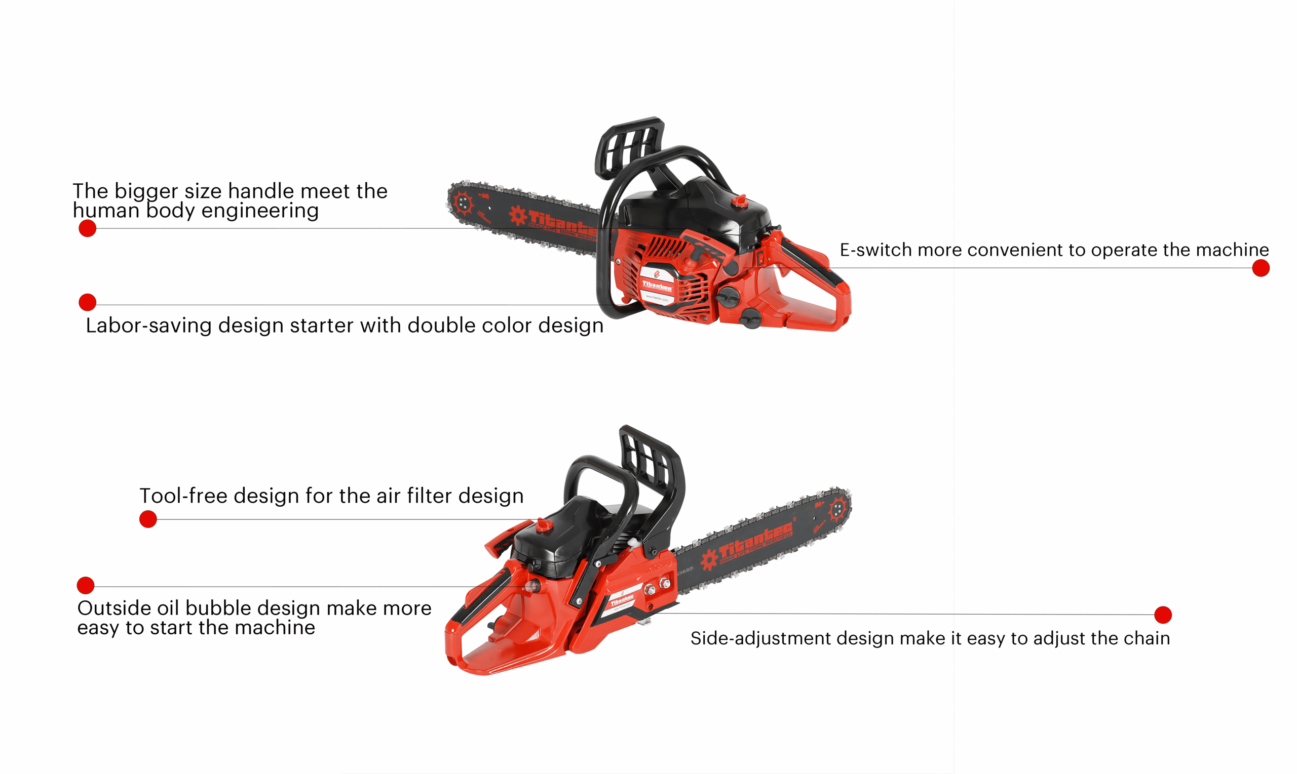 Chainsaw 38cc Heavy-Duty With 12&14&16 Inch Guide Bar Cutting Wood OEM