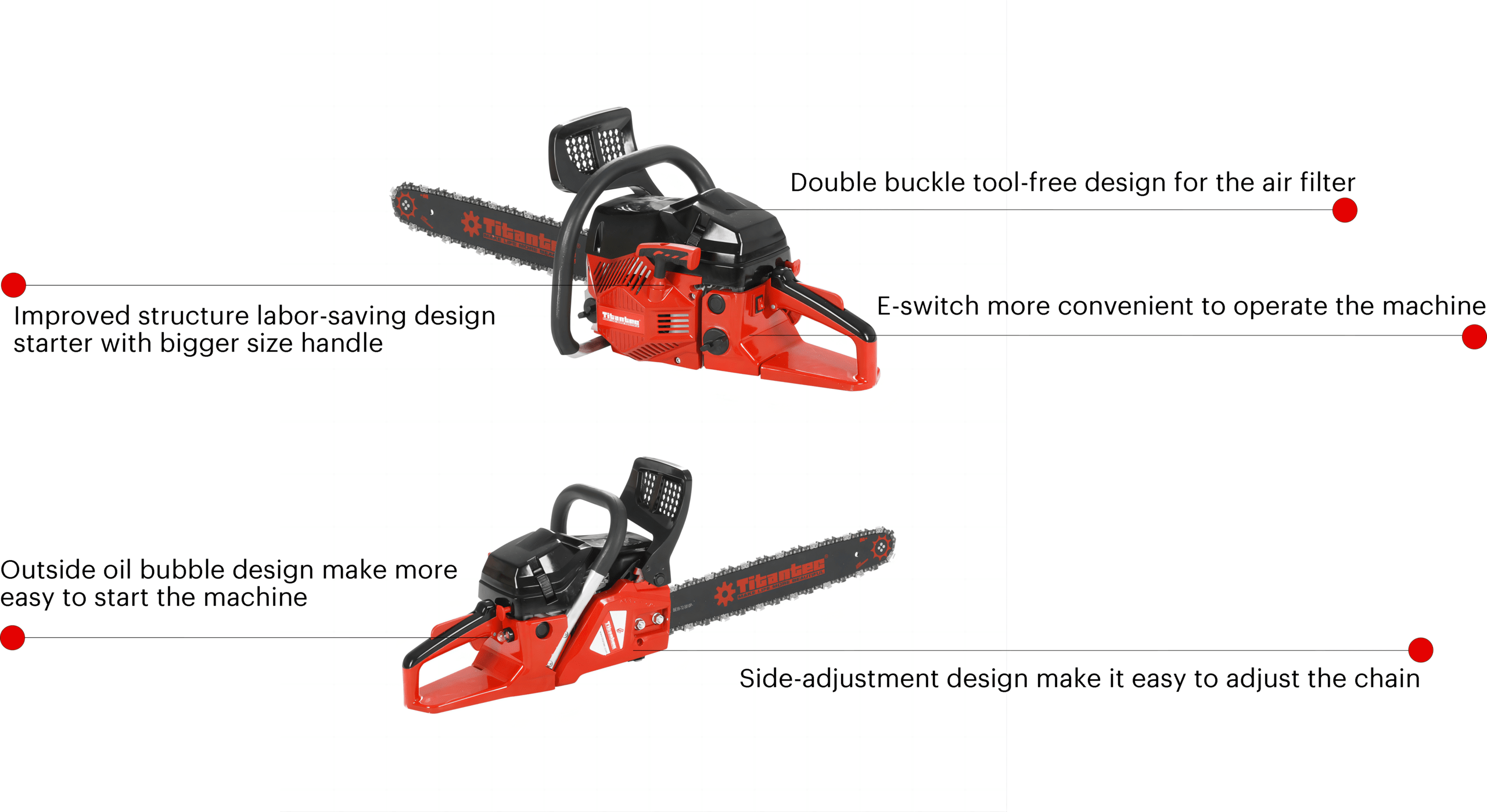 Chainsaw&Wood Cutting Machine&Motosierra 45cc&52cc&58cc&62cc 20inch Strong Power OEM&ODM