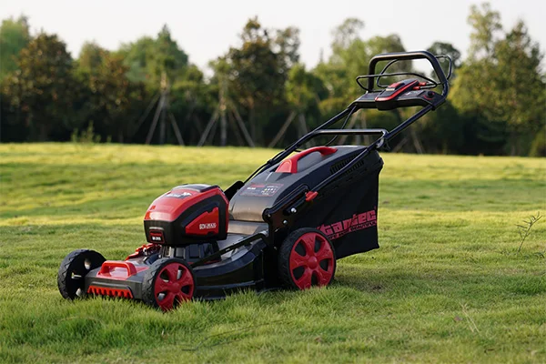 3battery powered lawn mower a